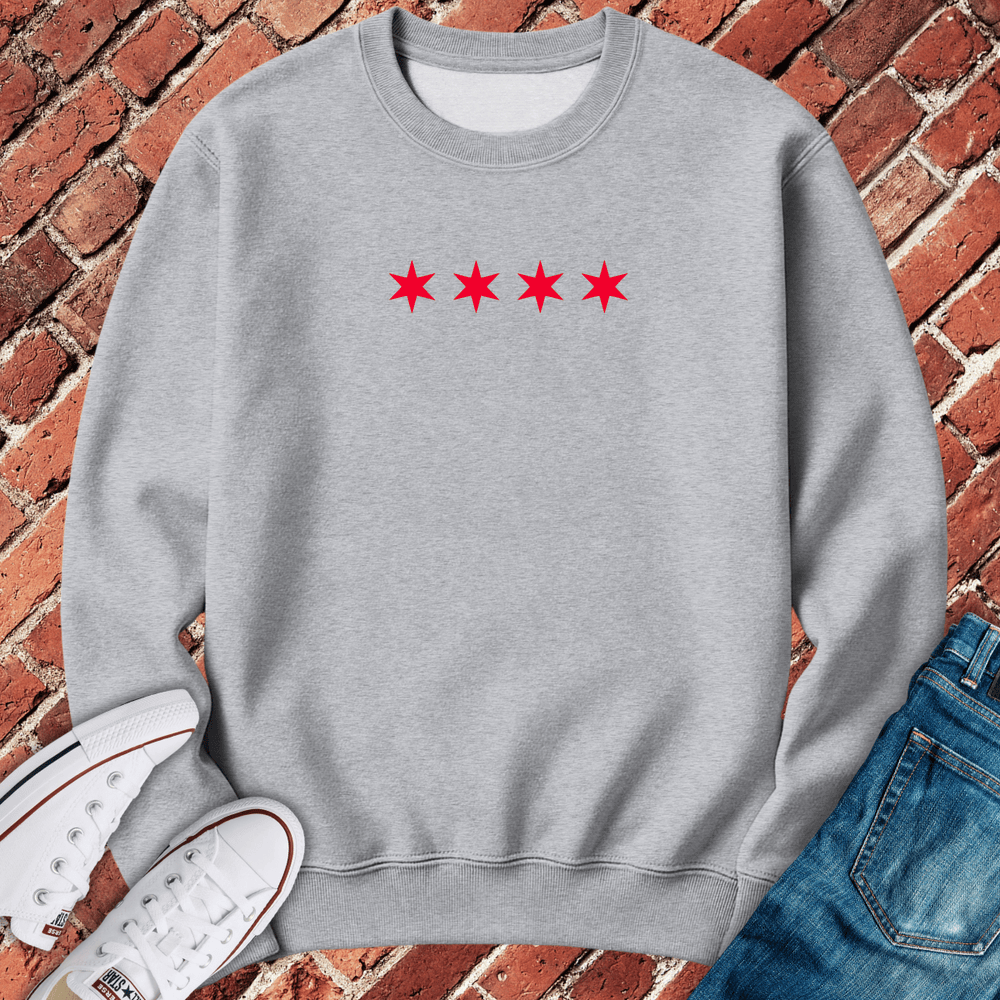 Six Point Stars Crewneck - Sport Grey