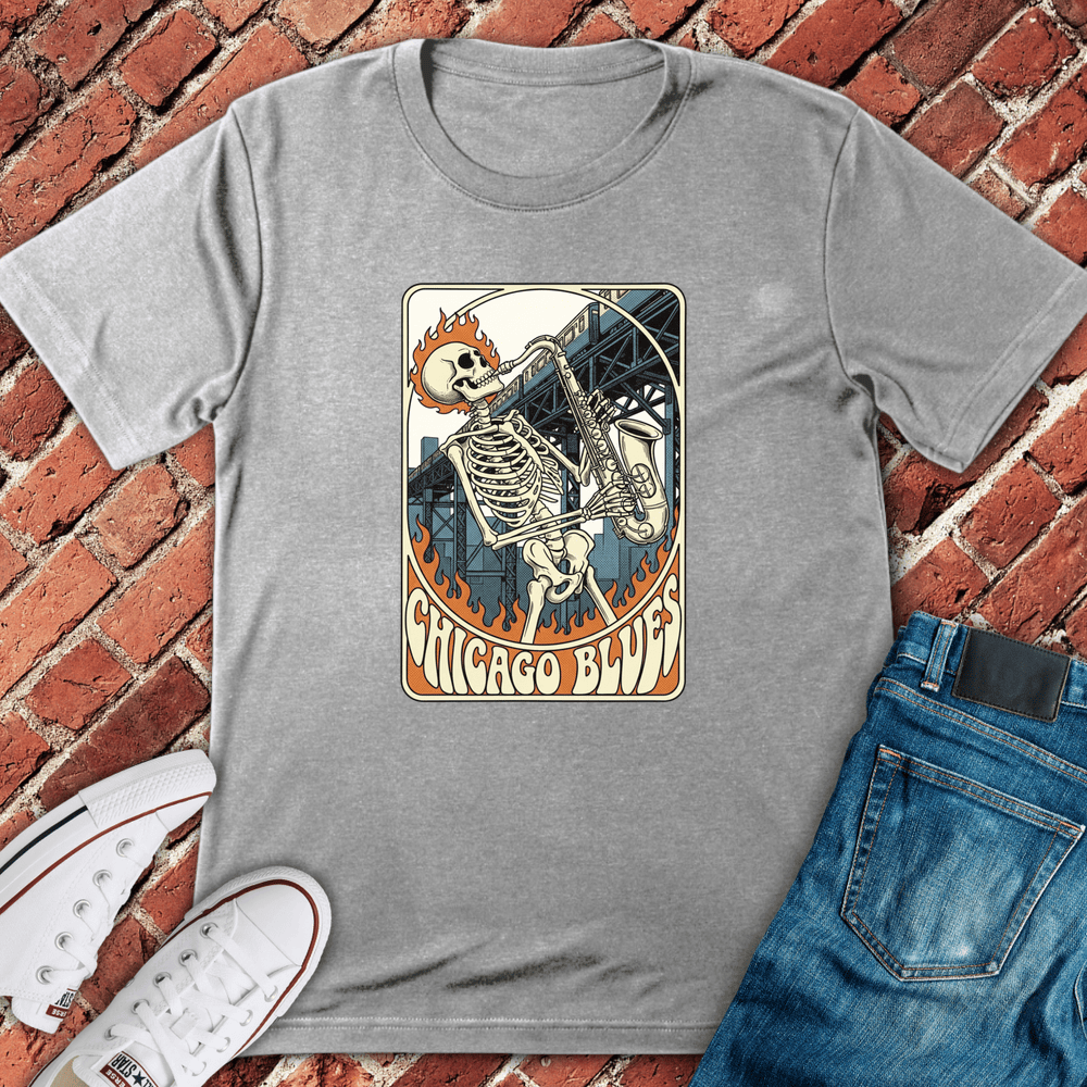 Chicago Blues T-Shirt - Sport Grey