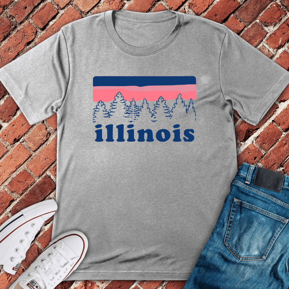 Illinois Pines T-Shirt - Sport Grey