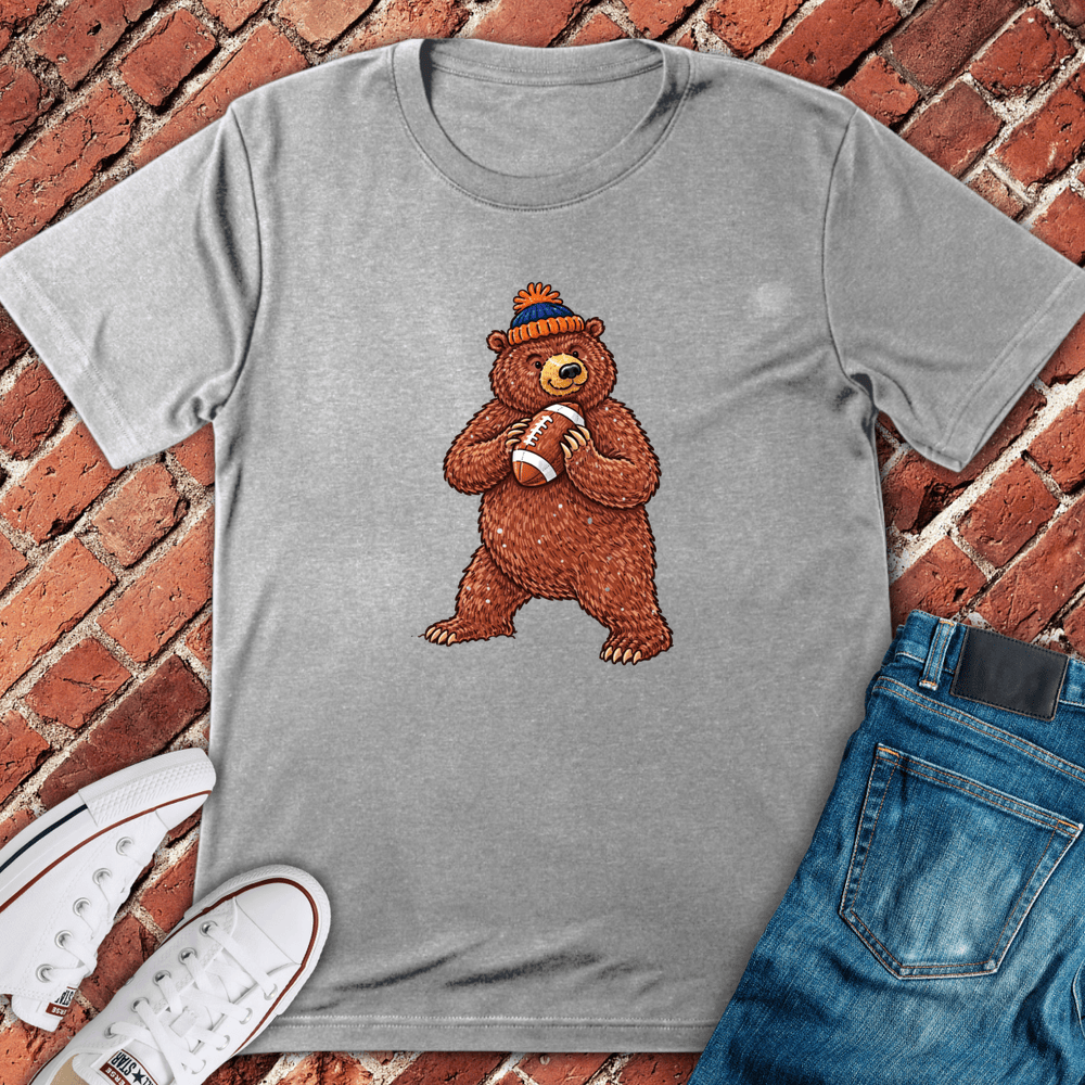 Football Bear T-Shirt - Sport Grey