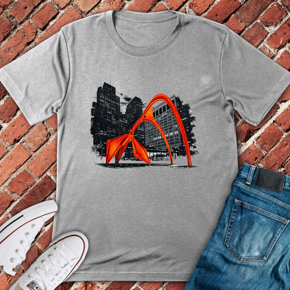 Flamingo Sculpture T-Shirt - Sport Grey