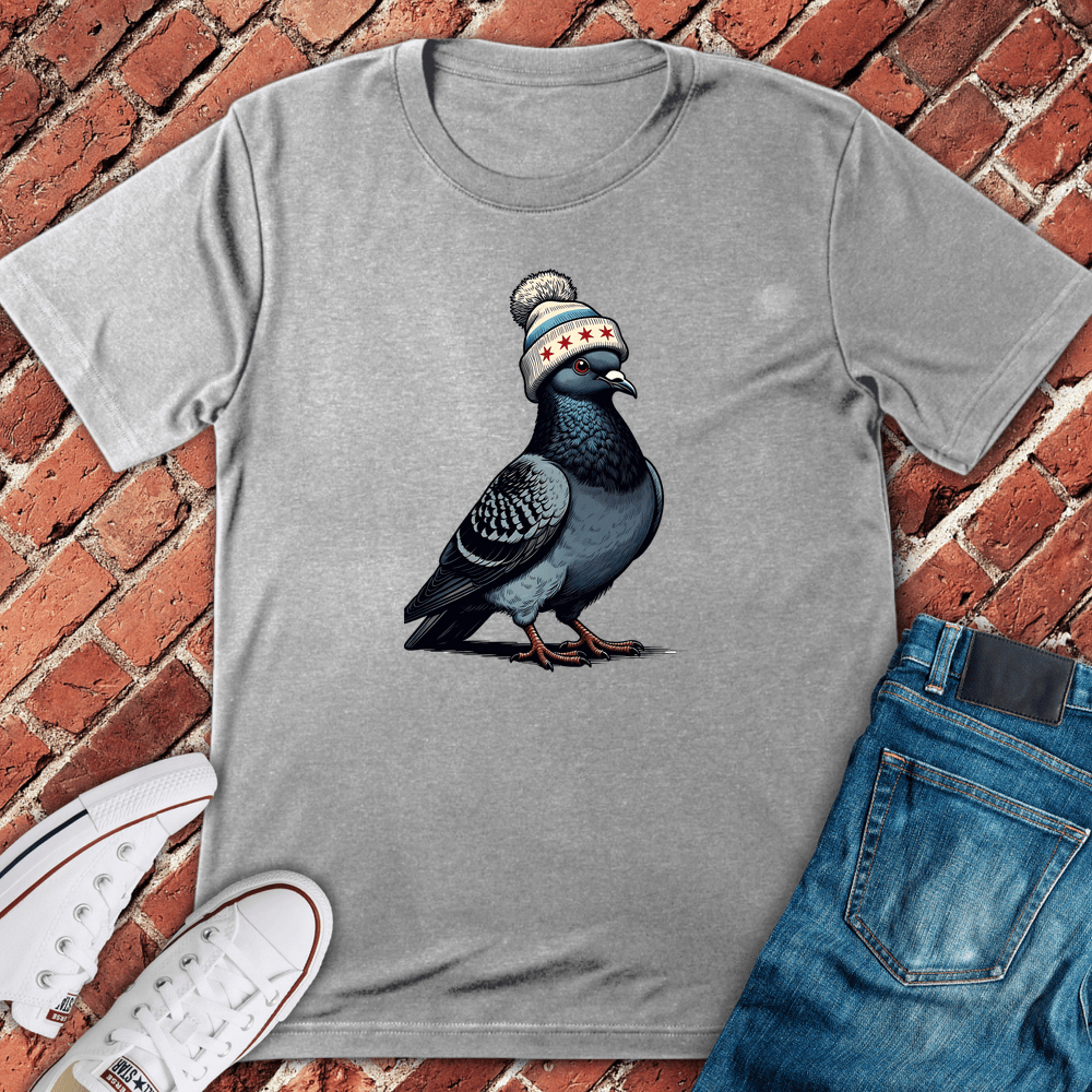 Beanie Pigeon T-Shirt - Sport Grey