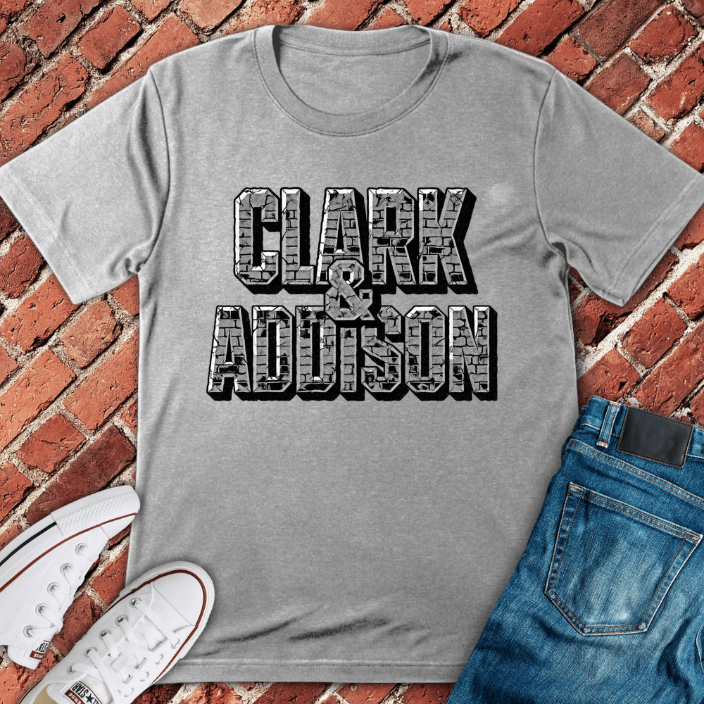 Clark & Addison Brick T-Shirt - Sport Grey