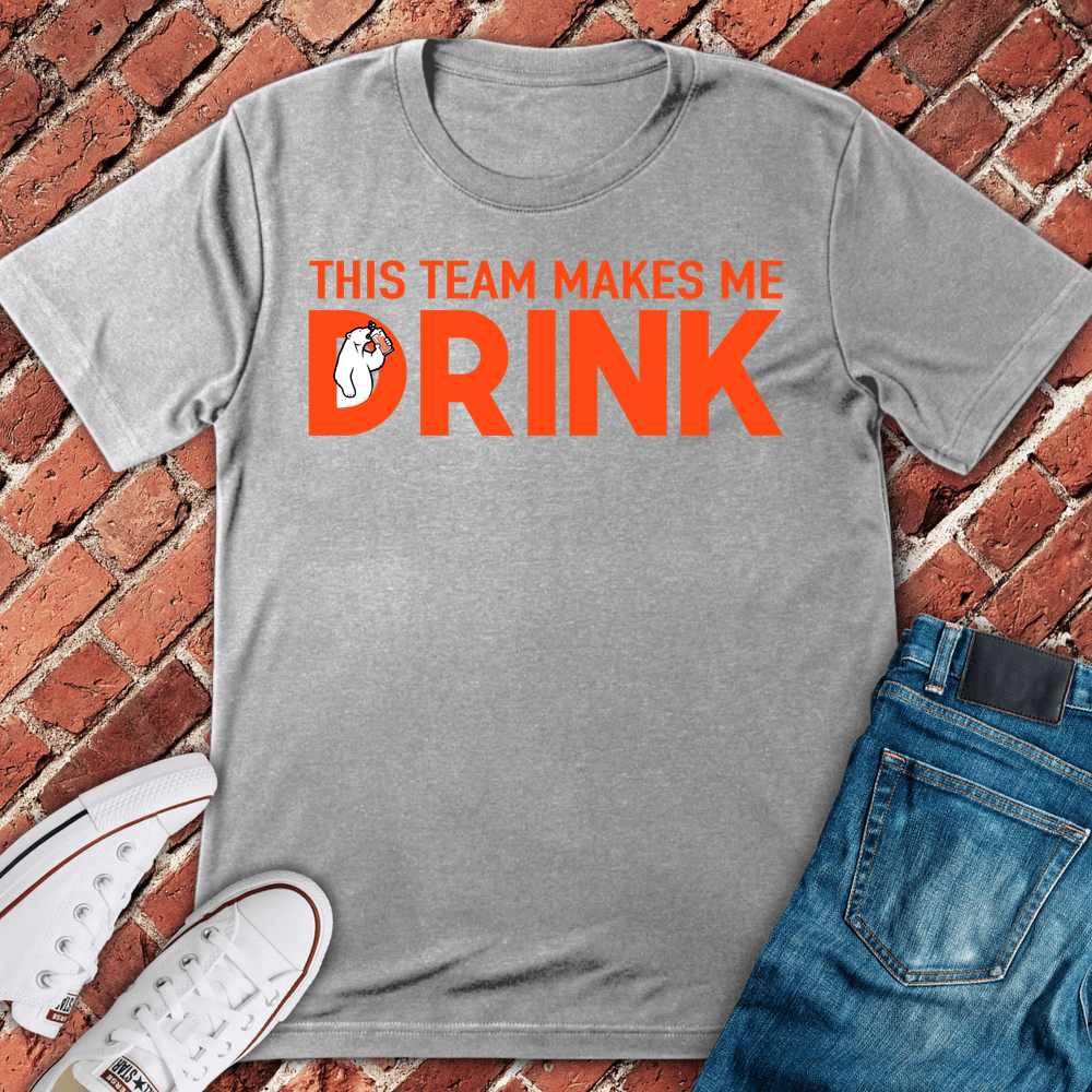 Drinking For Team T-Shirt - Sport Grey