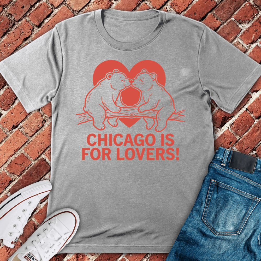 Chicago Bear Love T-Shirt - Sport Grey