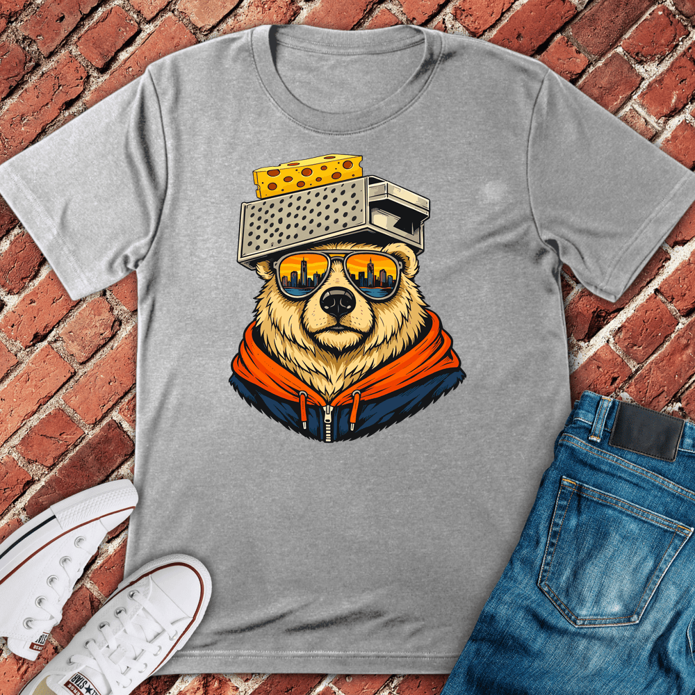 Cheddar City Bear T-Shirt - Sport Grey