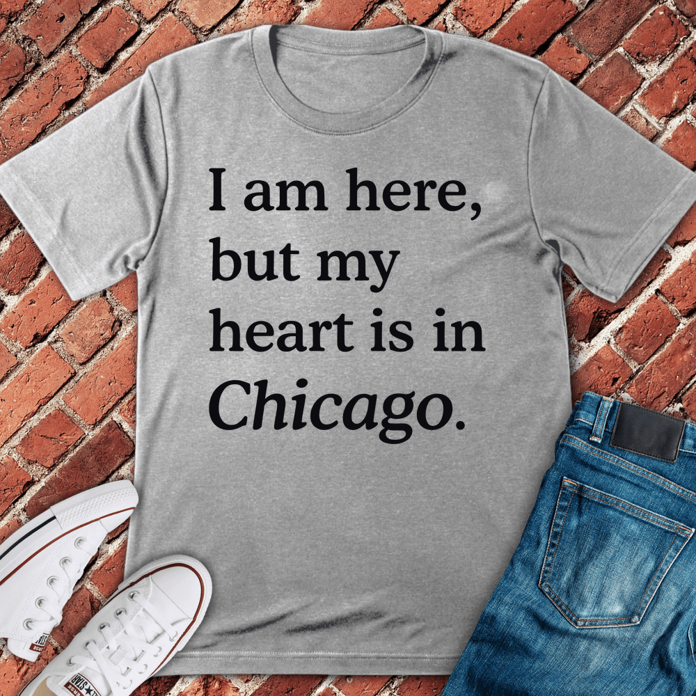 Heart In Chicago T-Shirt - Sport Grey