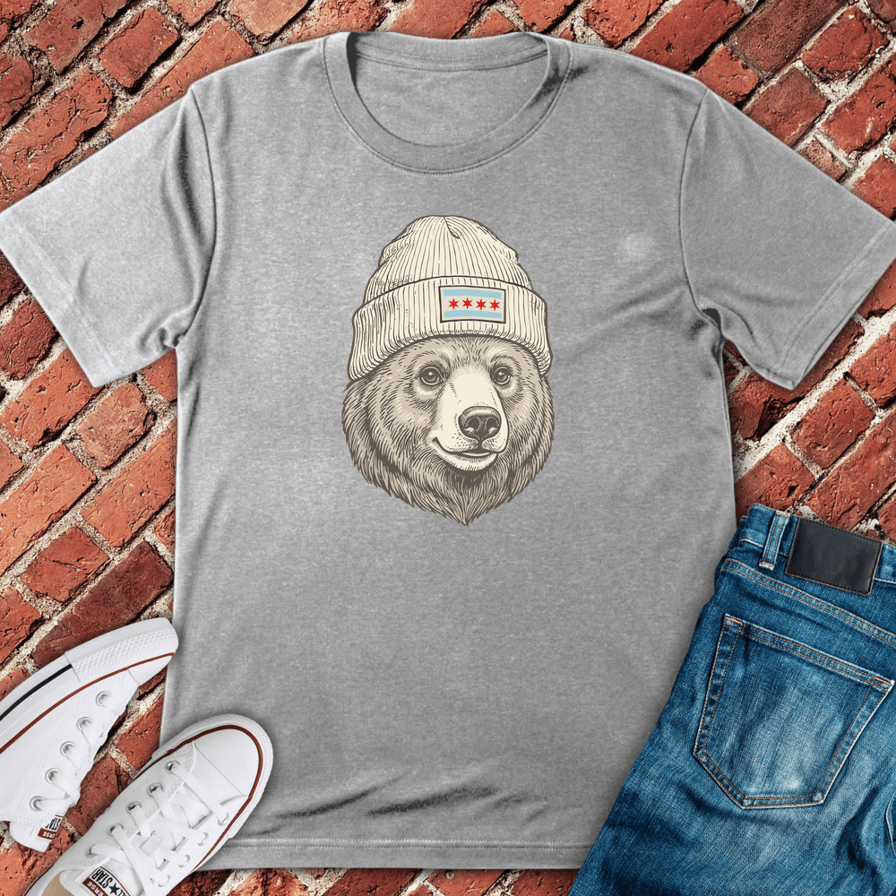 Chi Bear Beanie T-Shirt - Sport Grey