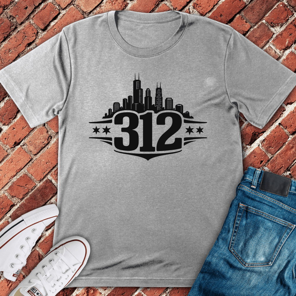 Chicago 312 Pride T-Shirt - Sport Grey