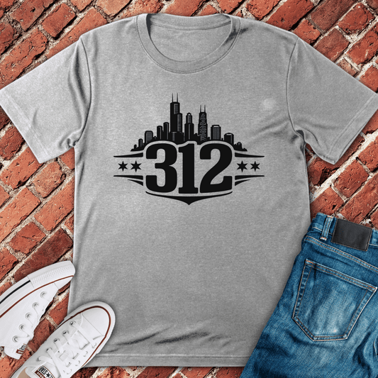 Chicago 312 Pride T-Shirt - Sport Grey