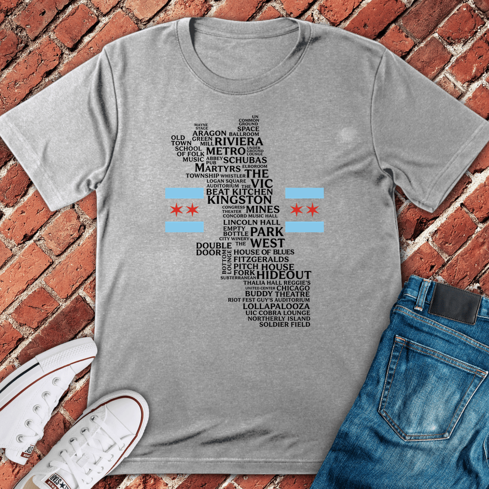 Chi Venue Flag T-Shirt - Sport Grey