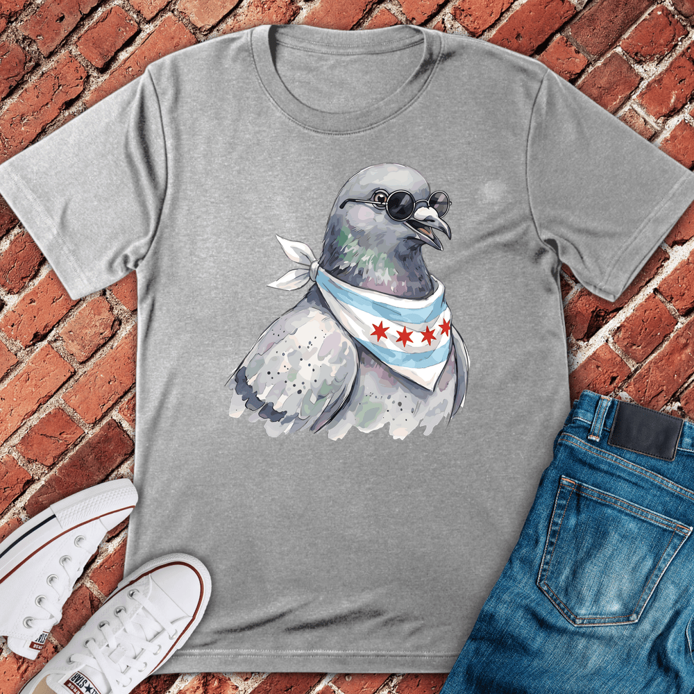 Chi Pigeon Drip T-Shirt - Sport Grey