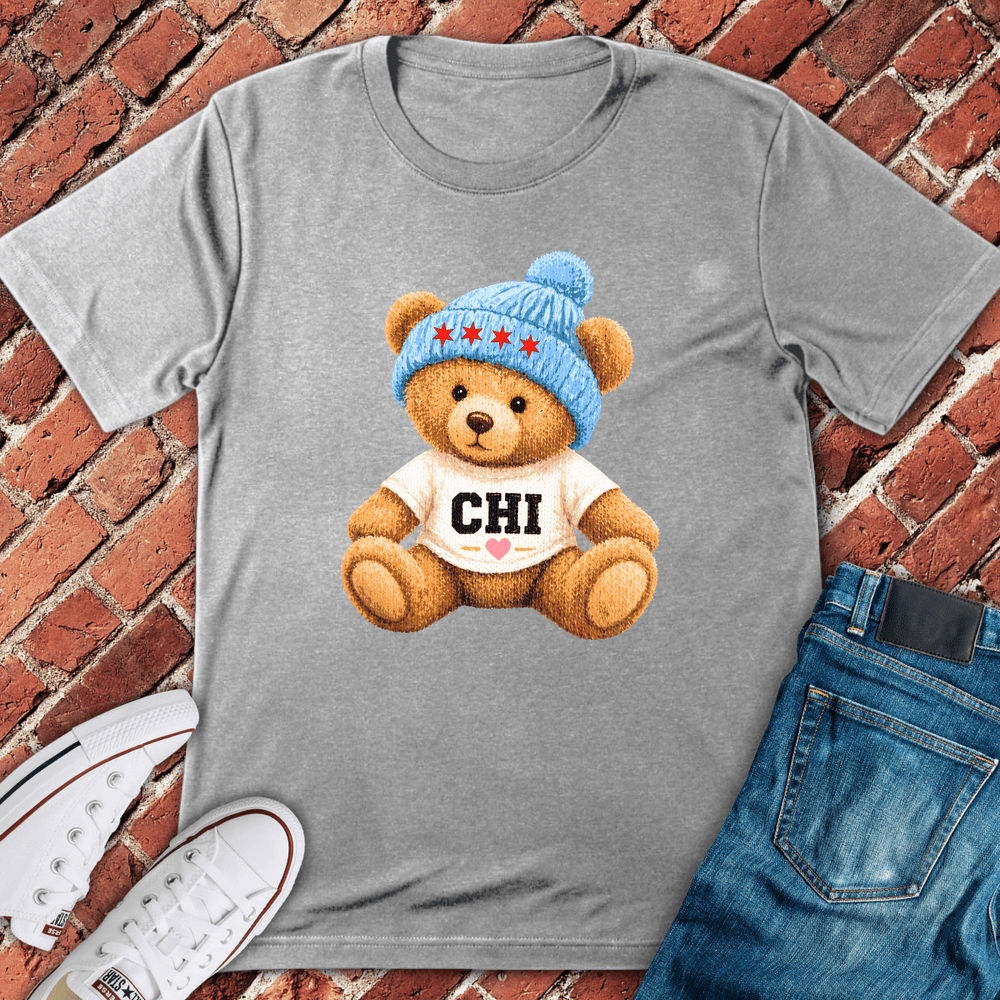 Chicago Love Bear T-Shirt - Sport Grey