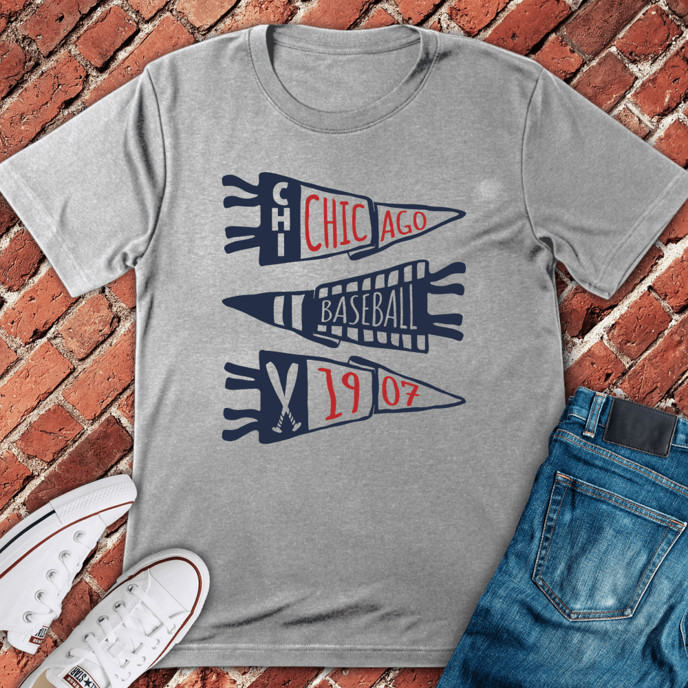 Chicago Pennant Legacy T-Shirt - Sport Grey