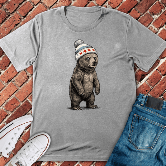 Chicago Cub Bear T-Shirt - Sport Grey