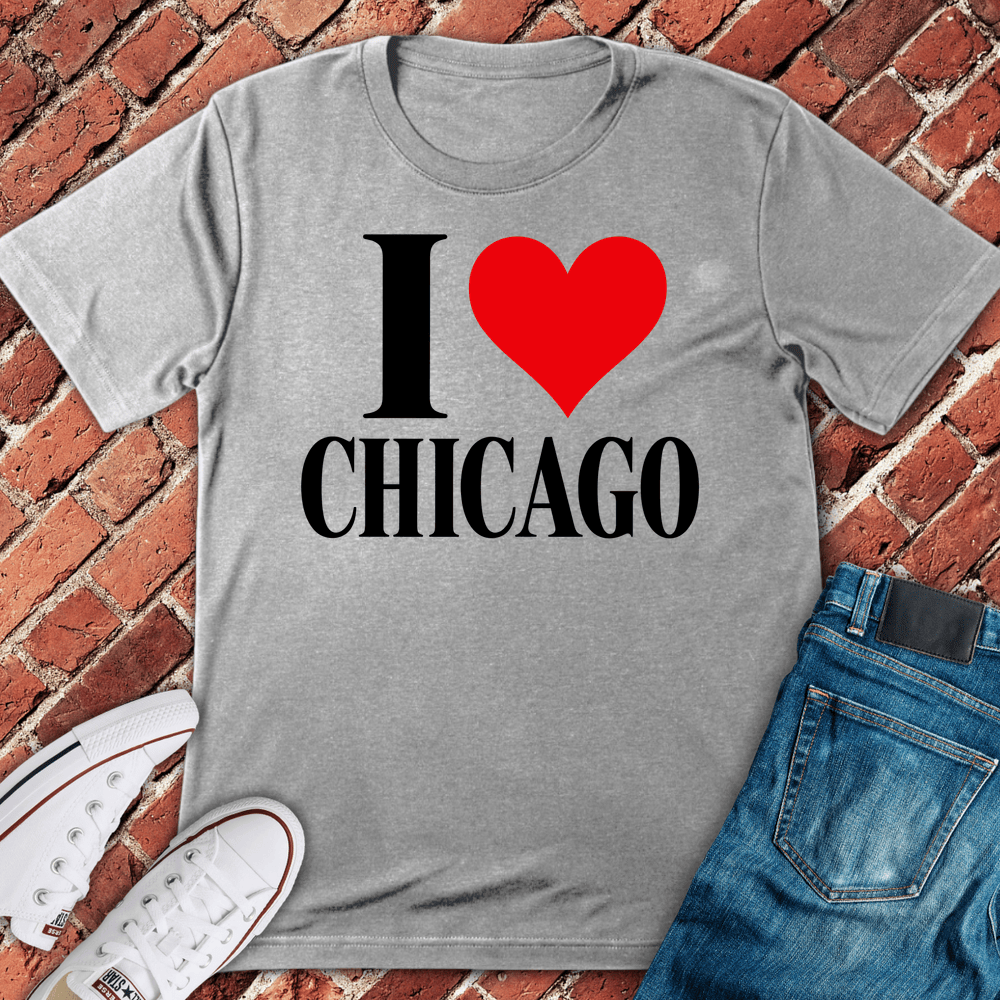 I Love Chicago T-Shirt - Sport Grey