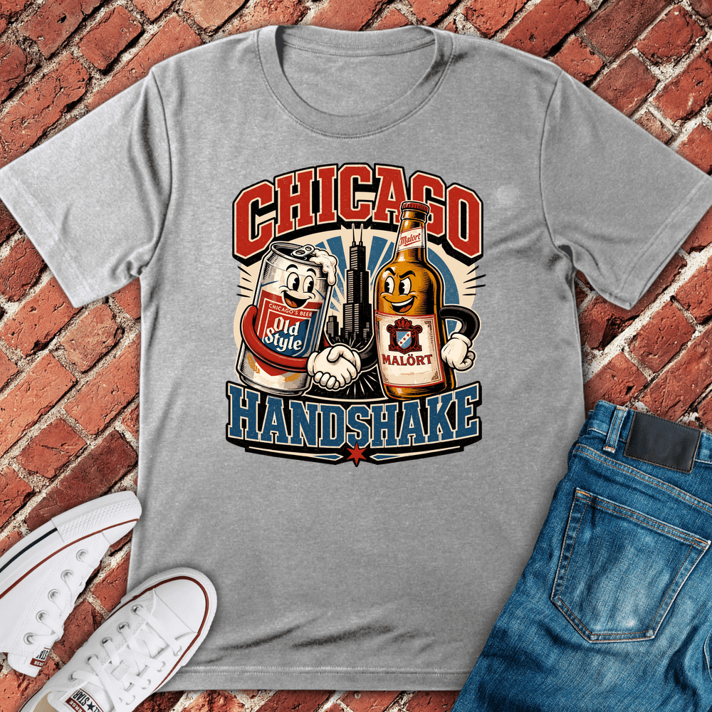 Chicago Handshake T-Shirt - Sport Grey