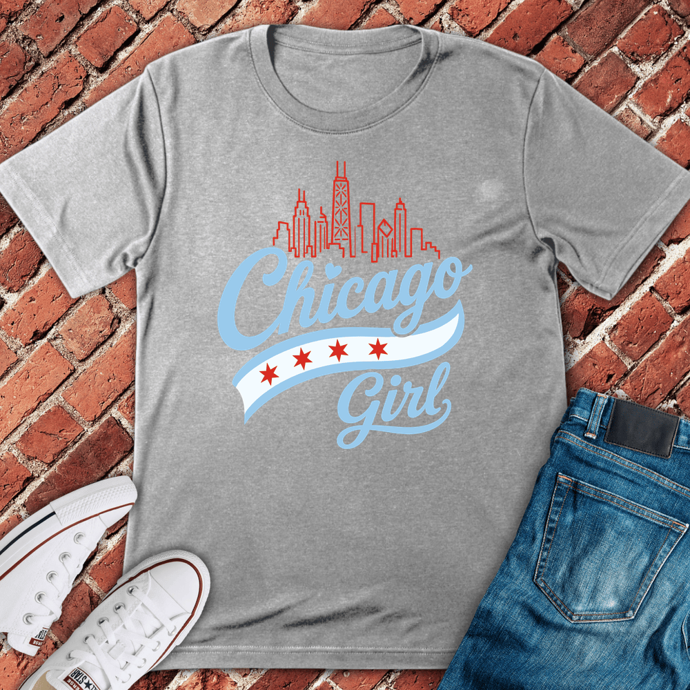 Skyline Girl T-Shirt - Sport Grey