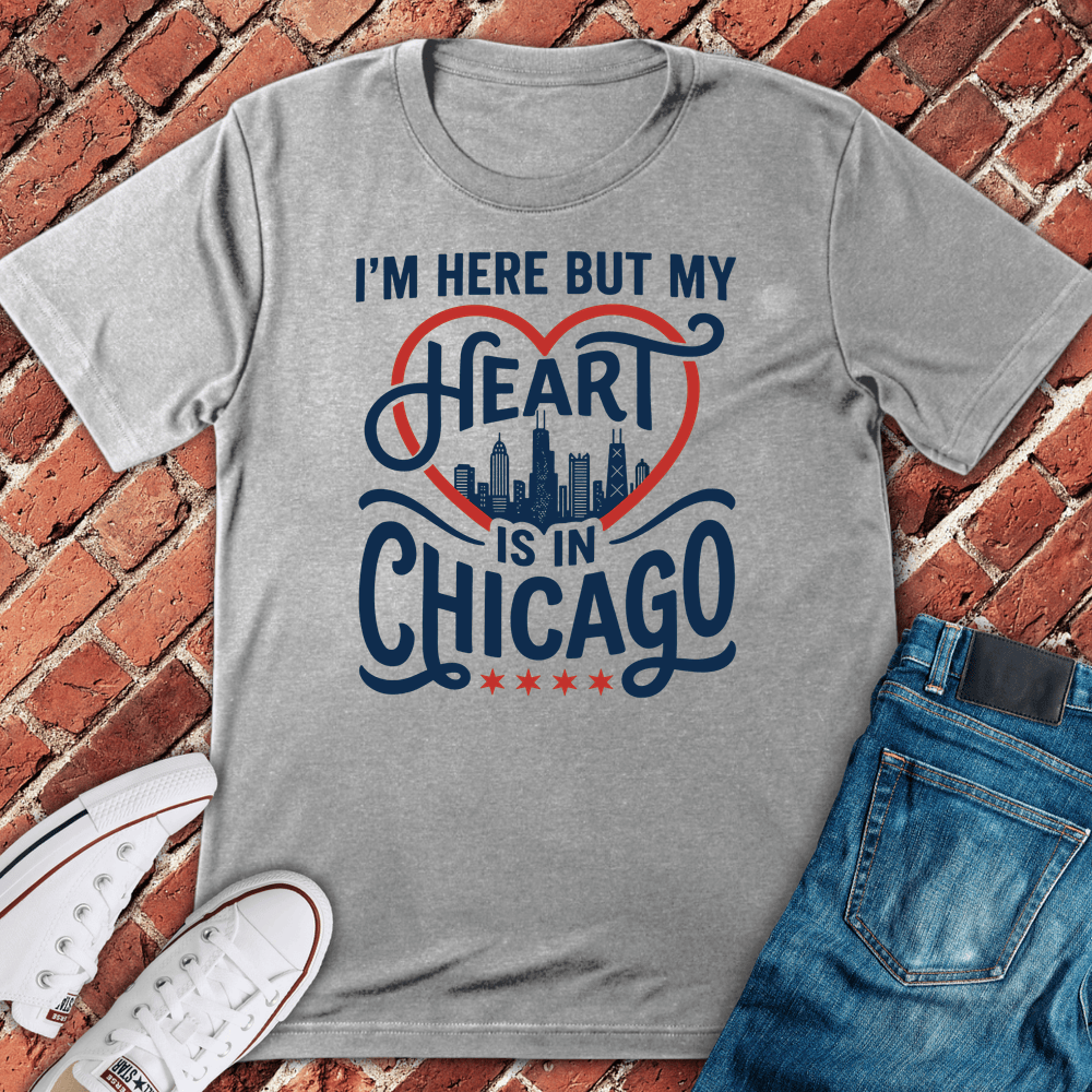 Heart In Chicago T-Shirt - Sport Grey