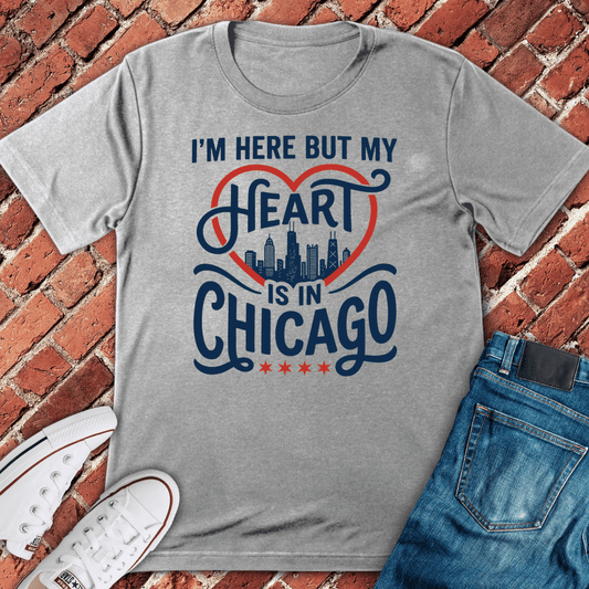 Heart In Chicago T-Shirt - Sport Grey