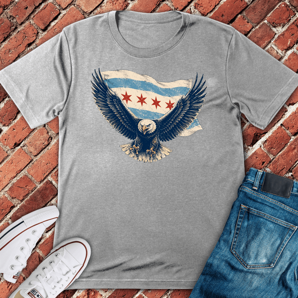 Chi Flag Eagle T-Shirt - Sport Grey