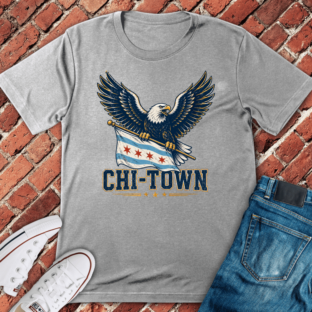 Chi Town Eagle T-Shirt - Sport Grey