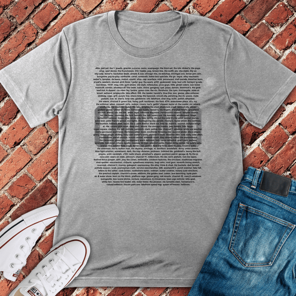 Chi Slang Collage T-Shirt - Sport Grey