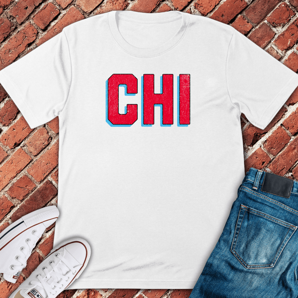Chi Primary Initials T-Shirt - White