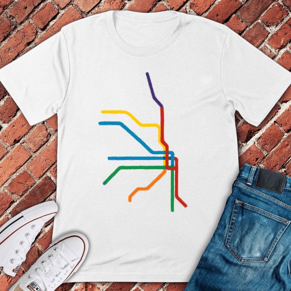 L Train Lines T-Shirt - White