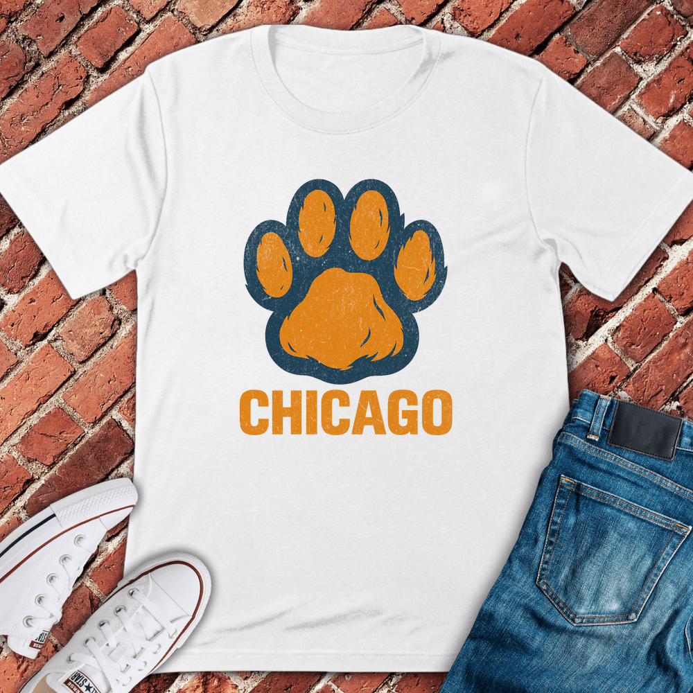 Chicago Pawprint T-Shirt - White
