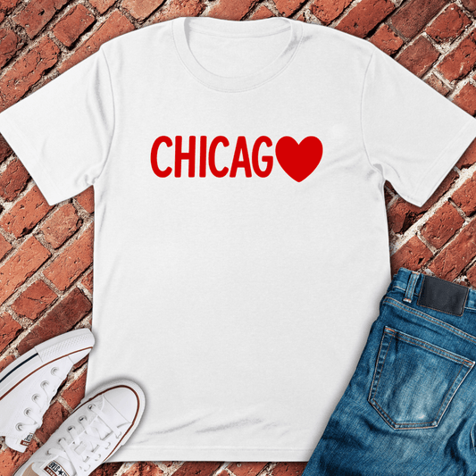 Chicago Heart T-Shirt - White