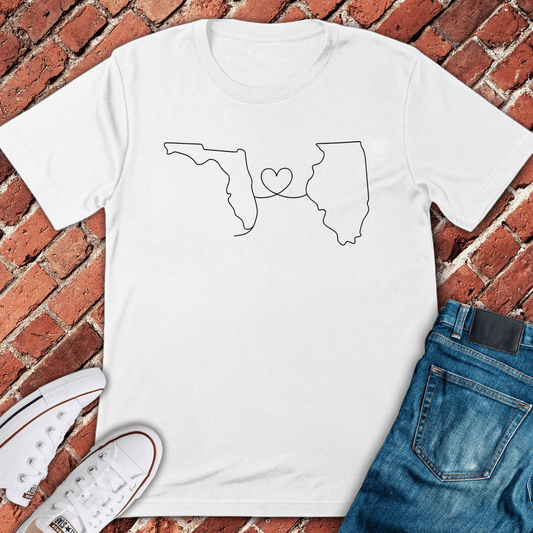 Florida - Illinois T-Shirt - White
