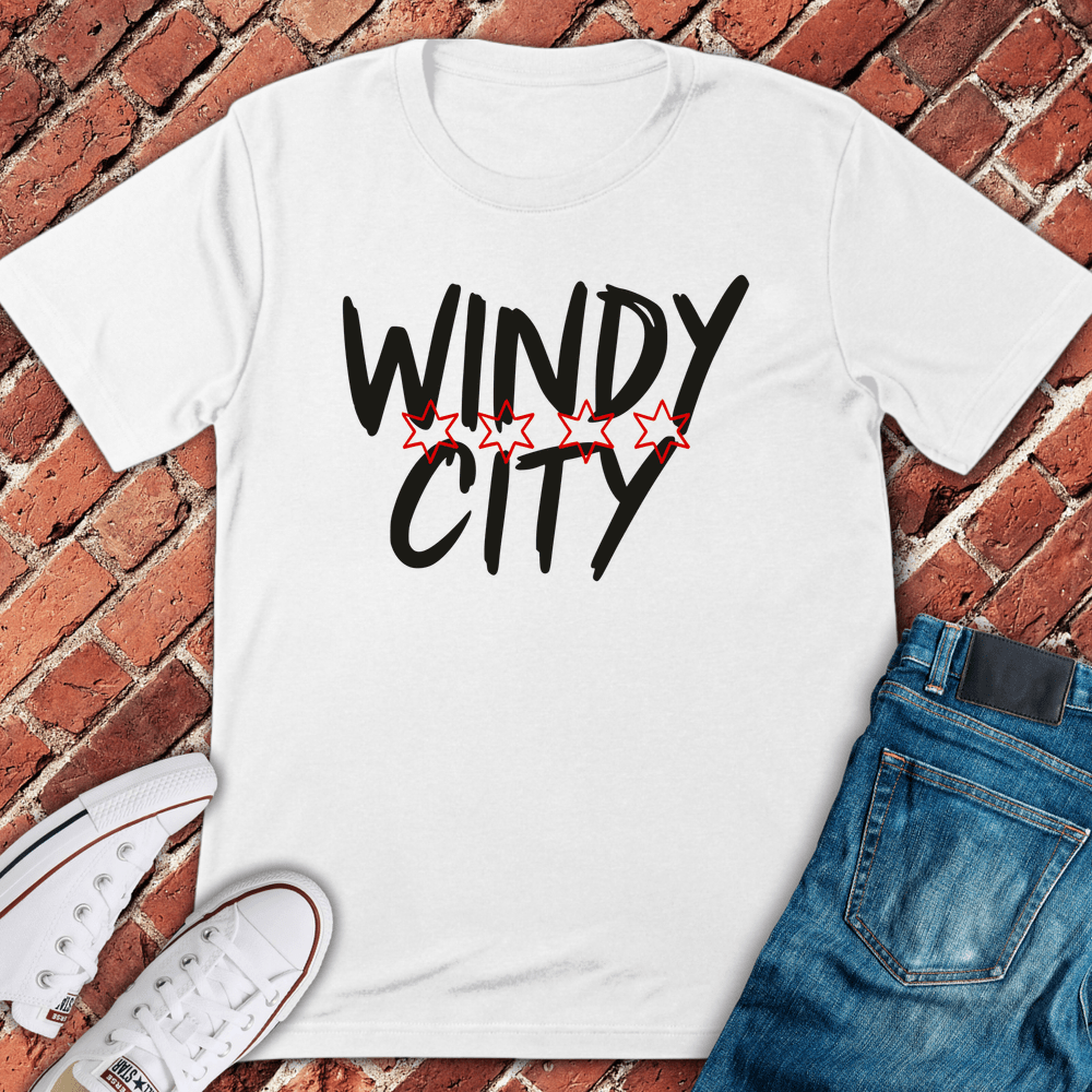 Starry Windy City T-Shirt - White