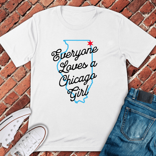 Loves Chicago Girls T-Shirt - White