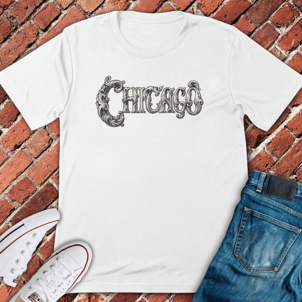 Ornate Chicago T-Shirt - White