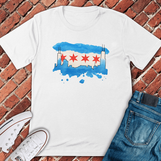 Skyline Splash T-Shirt - White