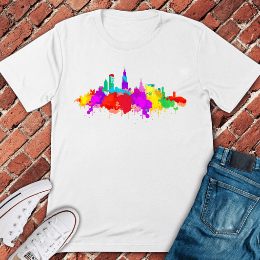 Colorburst Chicago T-Shirt - White