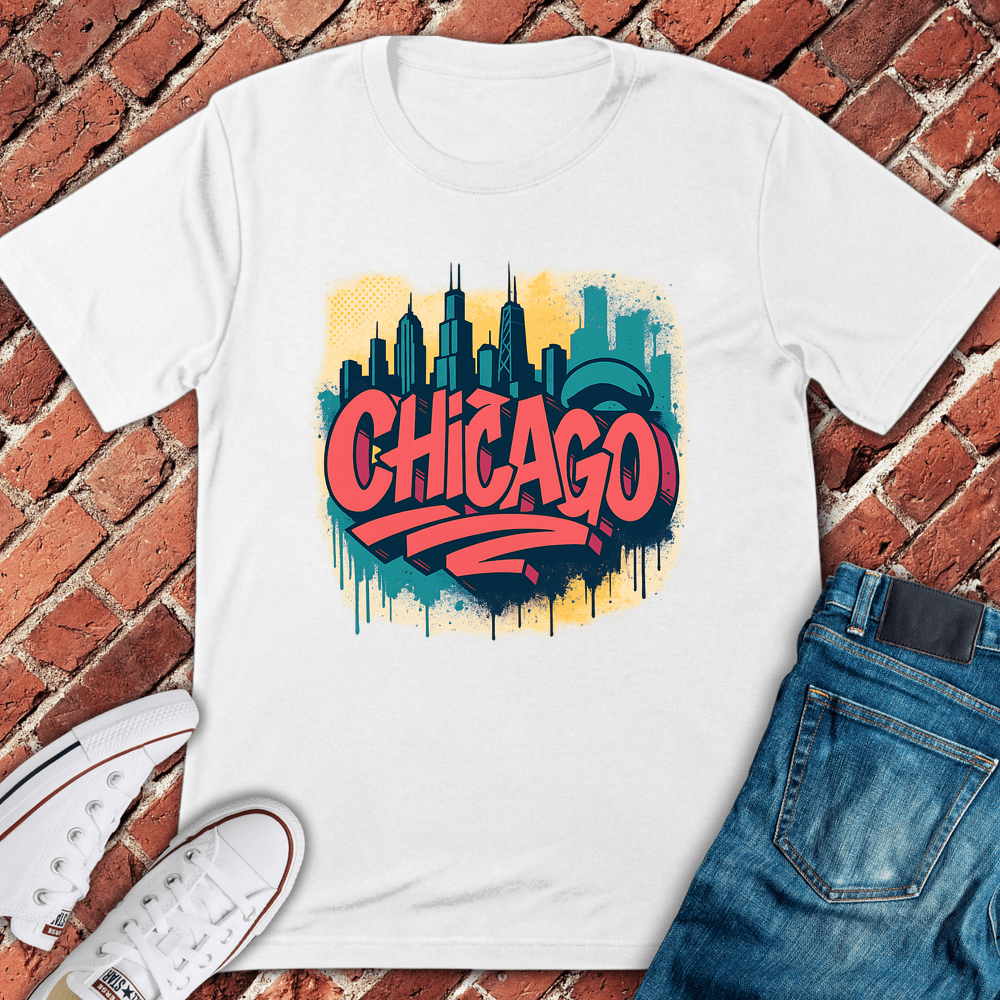 Graffiti Chicago T-Shirt - White