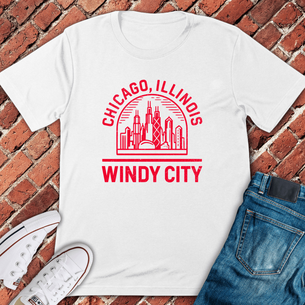 Windy City Stamp T-Shirt - White