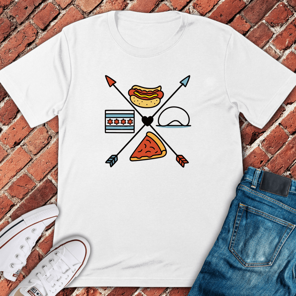 Chicago Eats T-Shirt - White