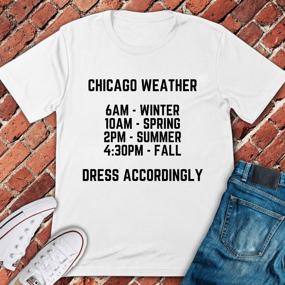 Chicago Weather T-Shirt - White
