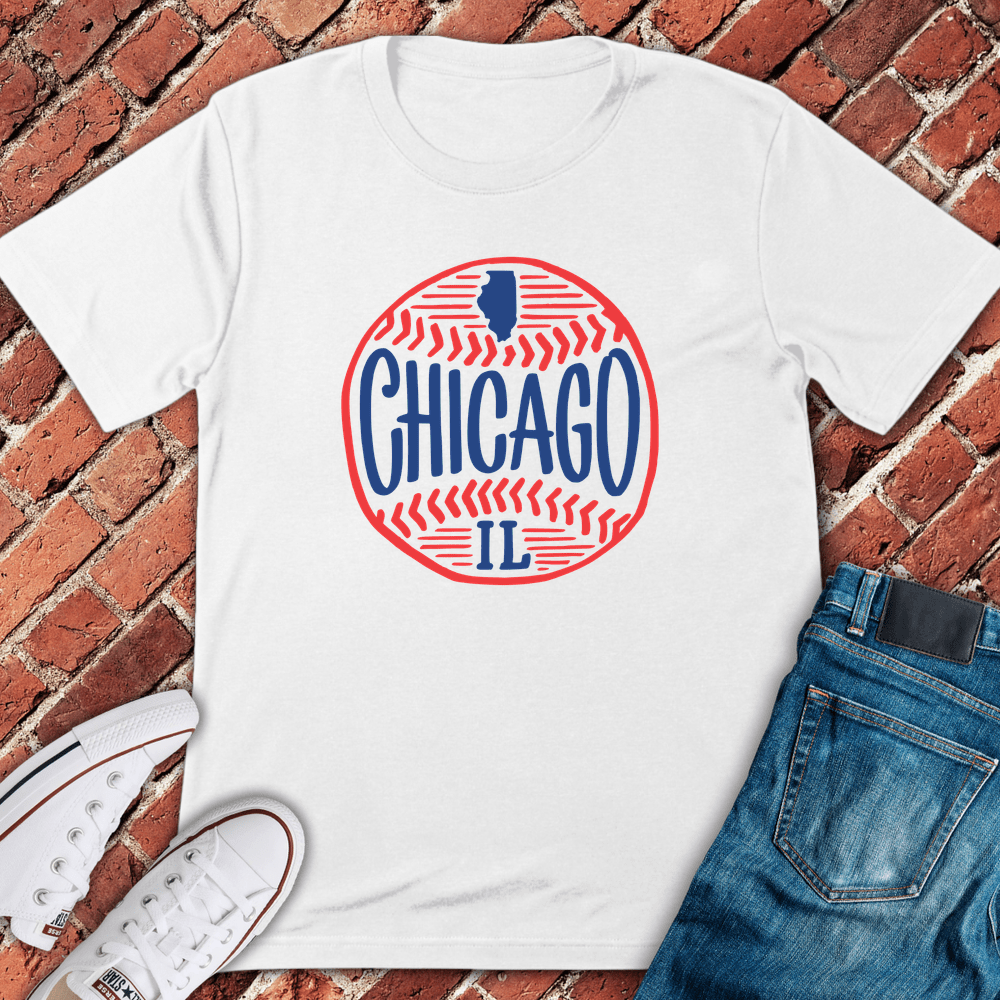Chicago Baseball Vibes T-Shirt - White