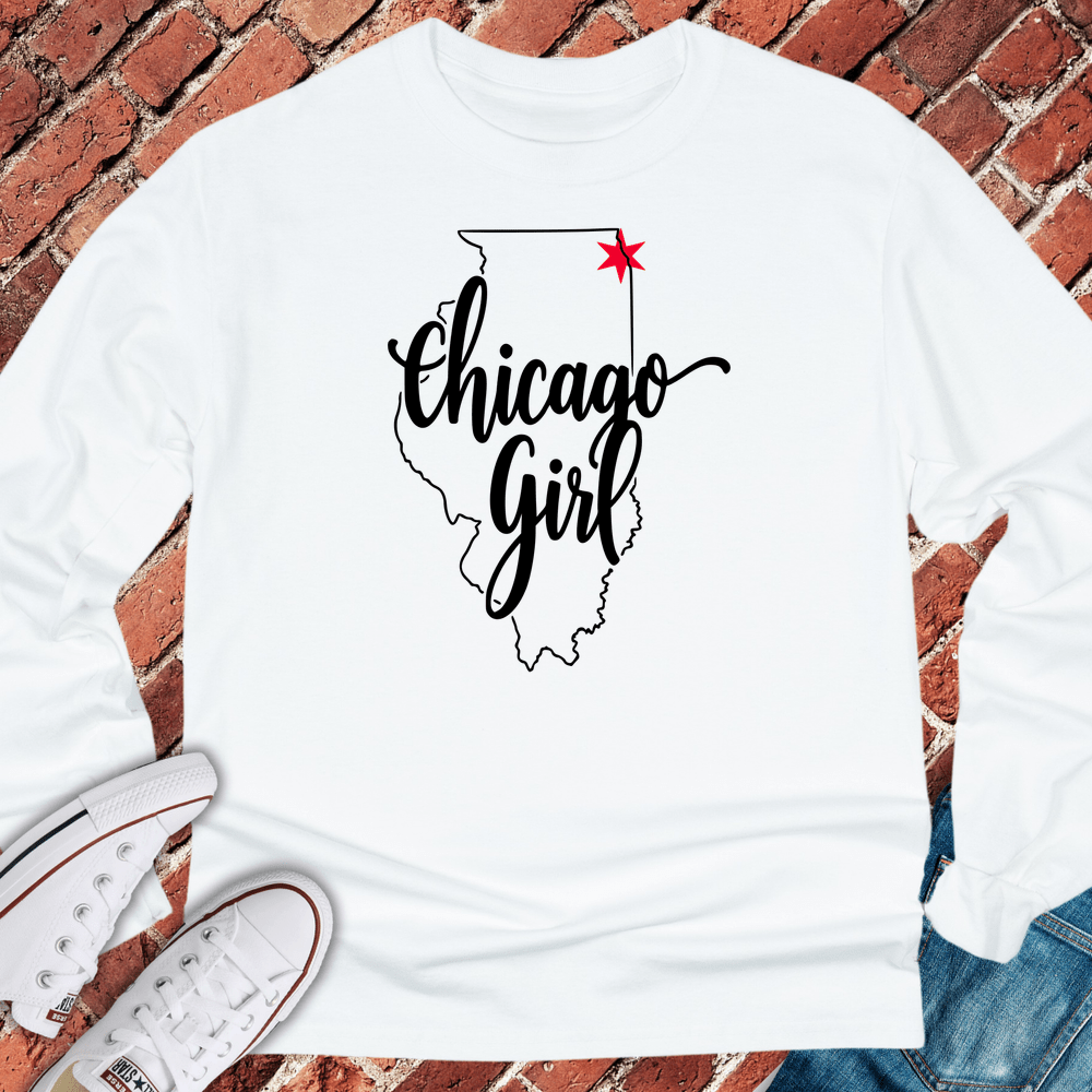 Chicago Girl Long Sleeve - White
