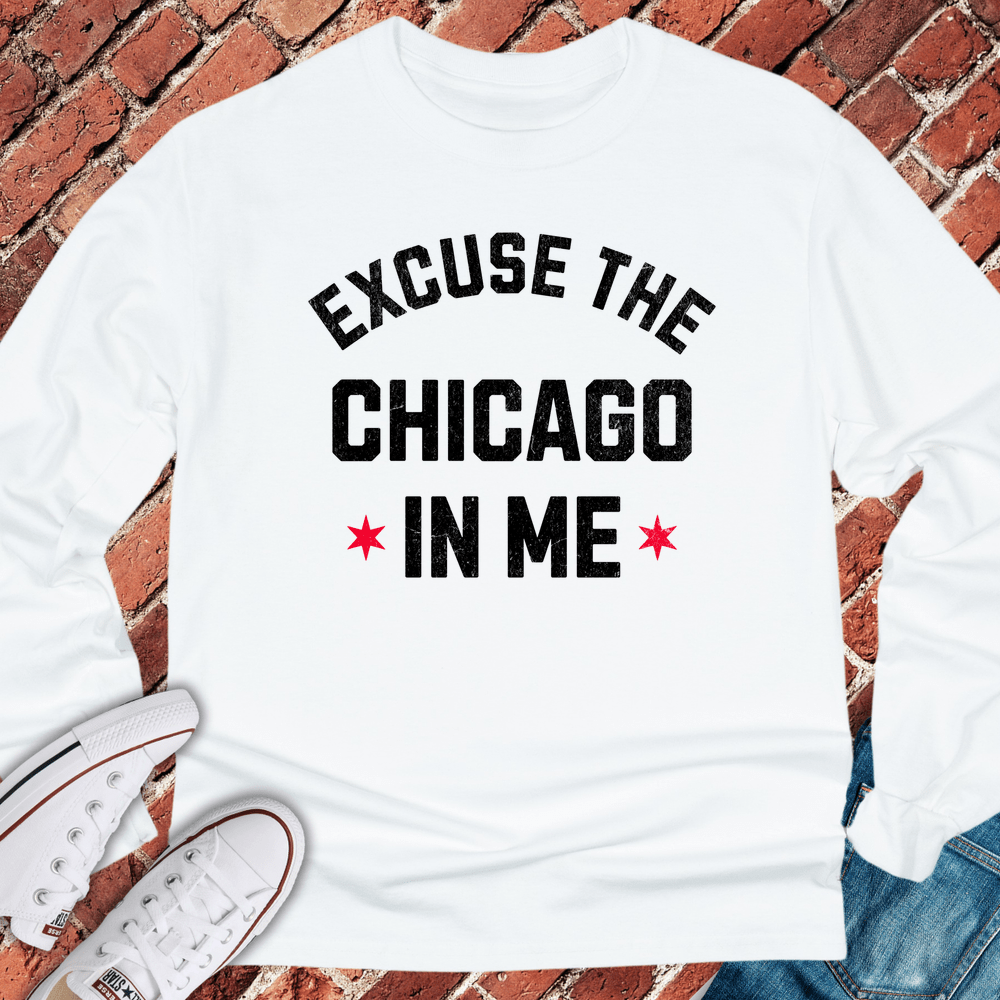 The Chicago In Me Long Sleeve - White