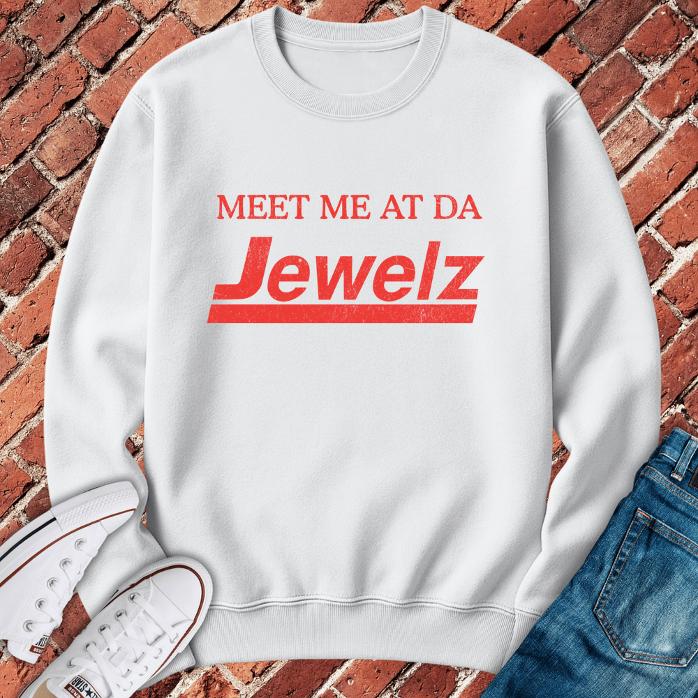 Meet Me At Jewelz Crewneck - White
