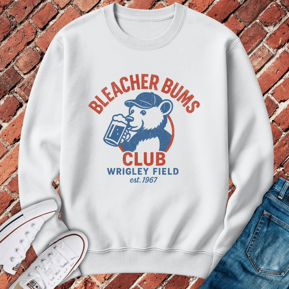 Bleacher Bums Club Crewneck - White