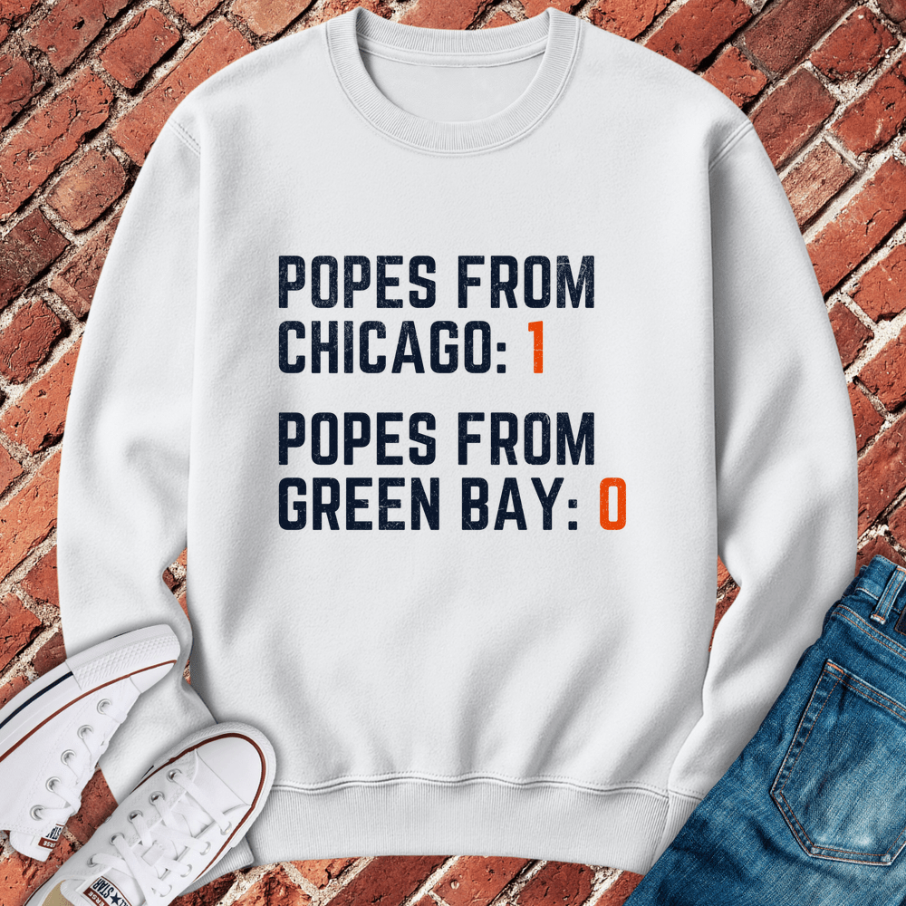 Popes From Chicago Crewneck - White