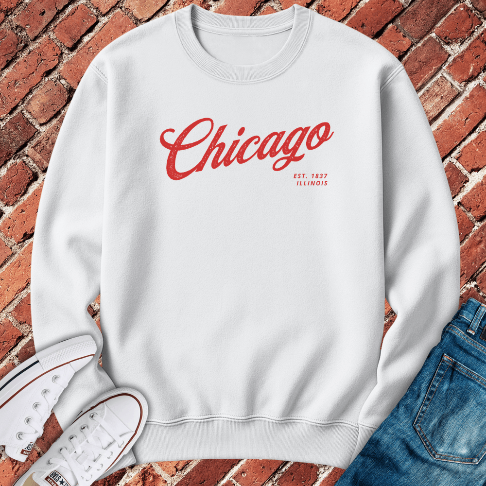 Oldschool Chicago Crewneck - White