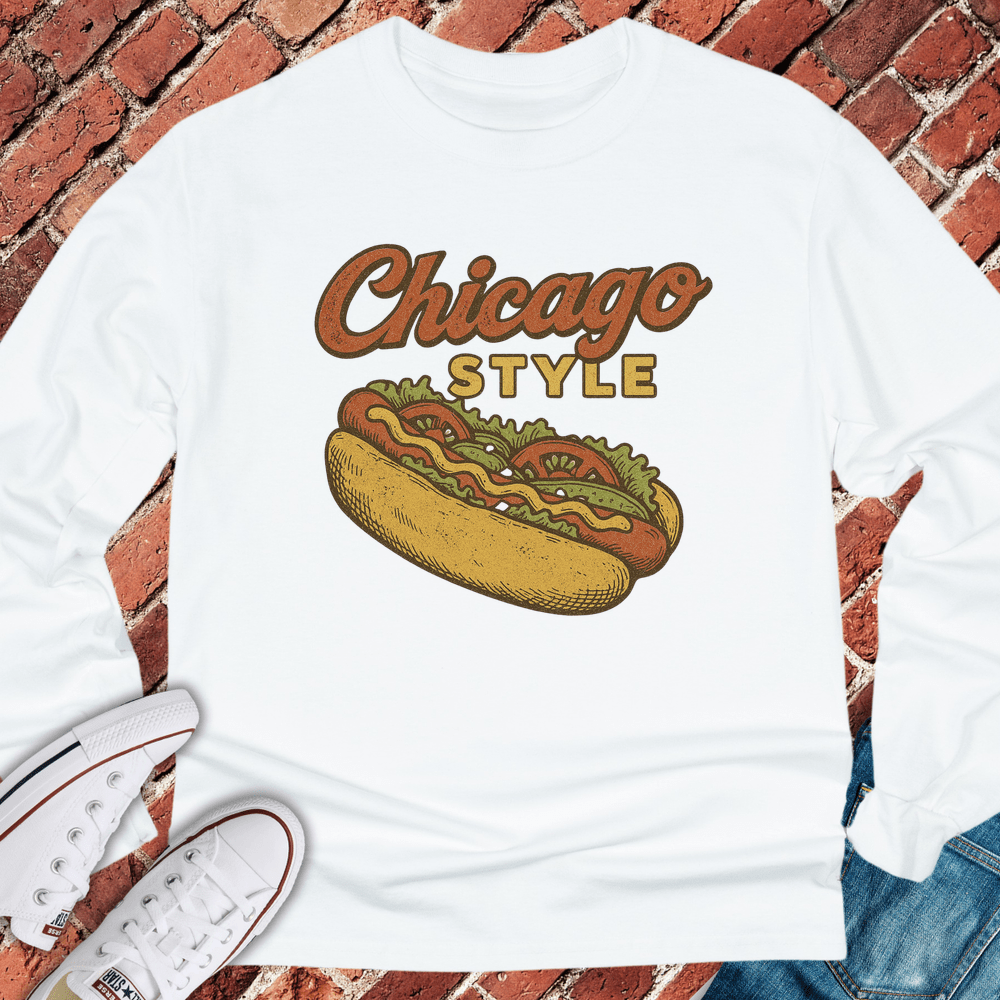 Chicago Style Long Sleeve - White