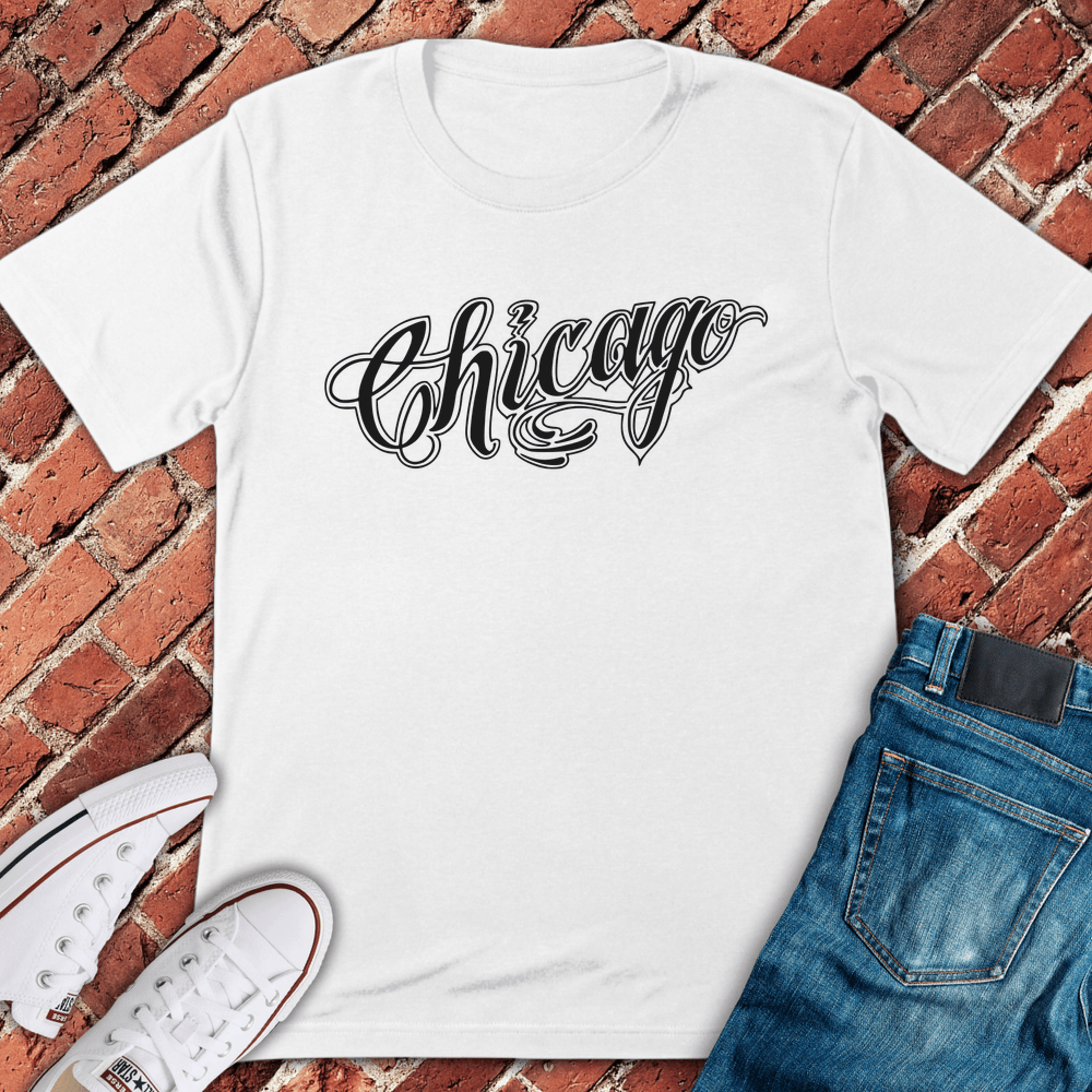 Chicago Calligraphy T-Shirt - White